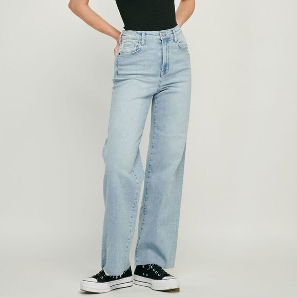 NWT Hidden Logan High Rise Dad Jean 31” Inseam In Light Blue - Picture 1 of 7